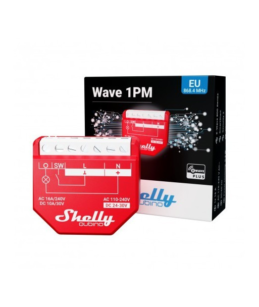 Shelly Qubino Wave 1PM - Module Z-Wave Plus commutateur
