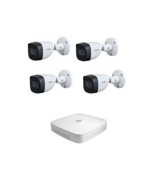 Dahua Kit vidéosurveillance - Enregistreur numérique  Pentabride 4 caméras HD-CVI 5 Mégapixels